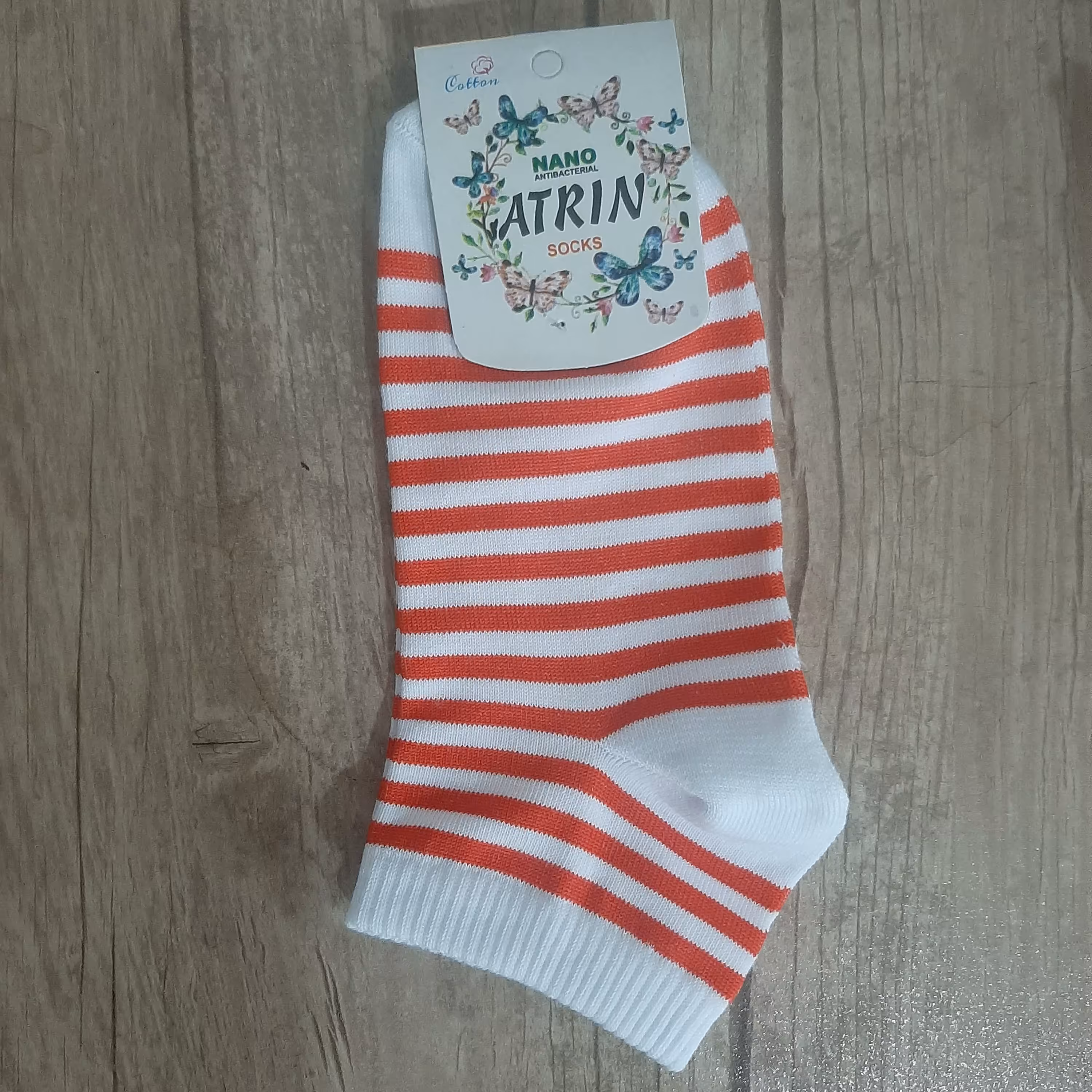 جوراب مچی نخی دخترانه ؛ طرح خط دار  قرمز؛ بقیمت تولید