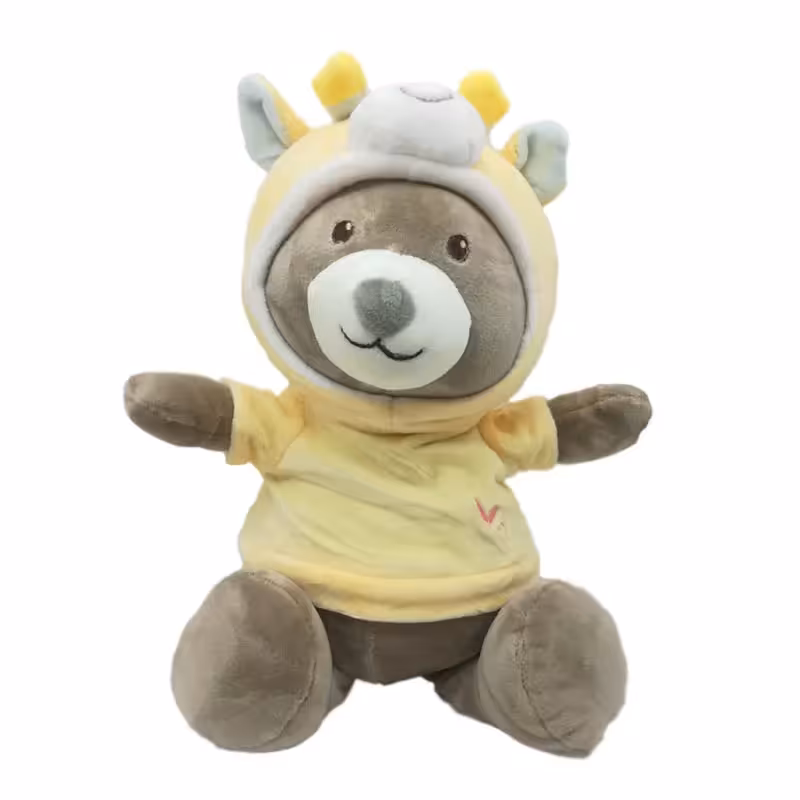 عروسک پولیشی خرس لباس دار