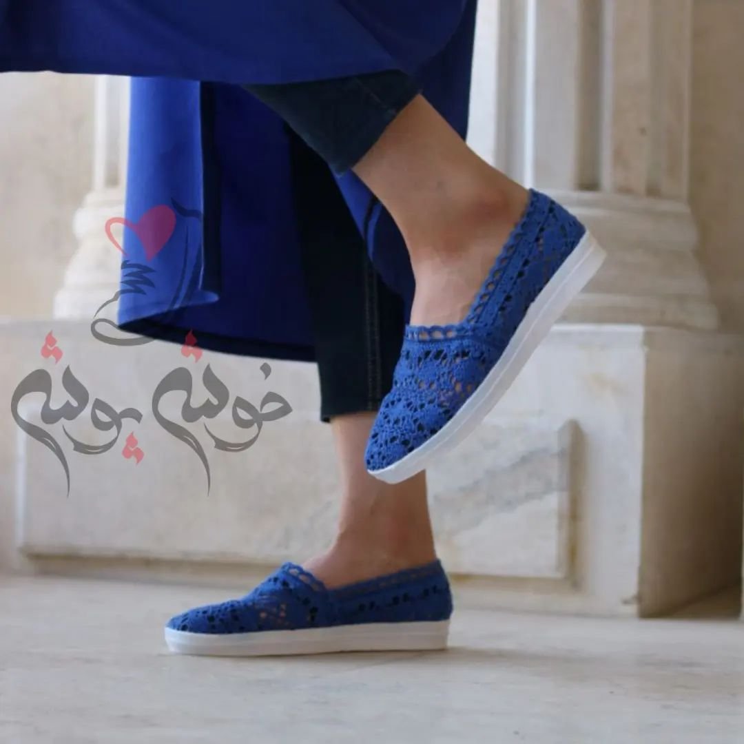 کفش گیپوری زنانه آبی