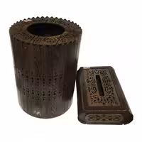 ست سطل و جا دستمال کاغذی آبنوس مدل نگار-2 کد Ir-984