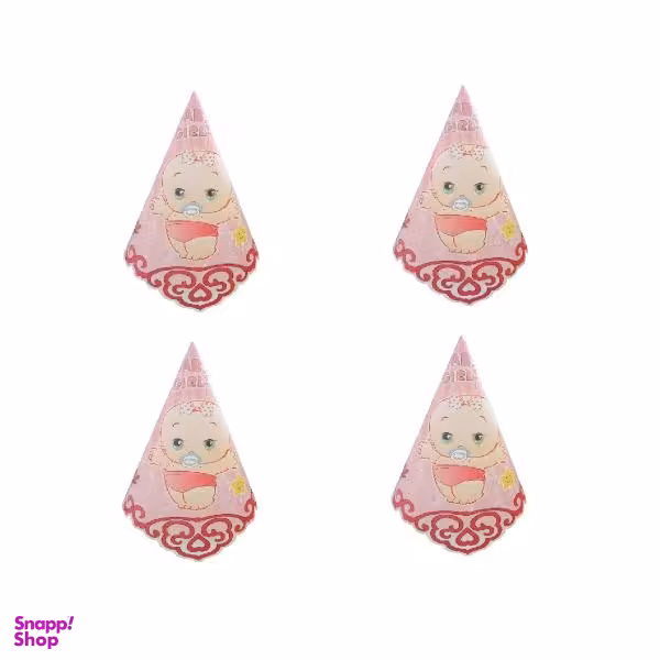 کلاه تولد طرح نوزاد بسته 4 عددی