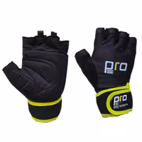 دستکش بدنسازی زنانه پرو مشکی فسفری