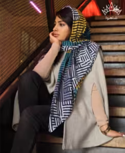 روسری نخی پاییزی و بهاره قواره 120 کد 5