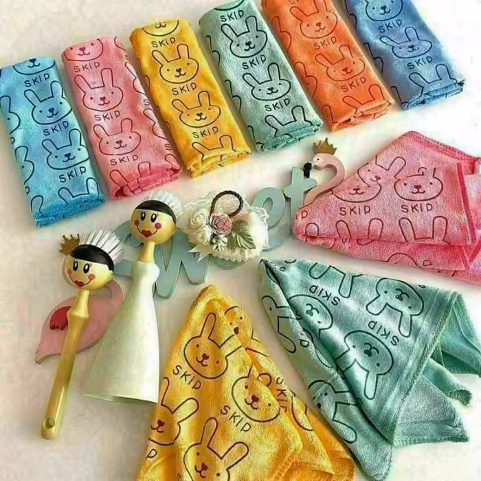 دستمال آشپزخانه میکروفایبر آبگیر طرح خرگوش 