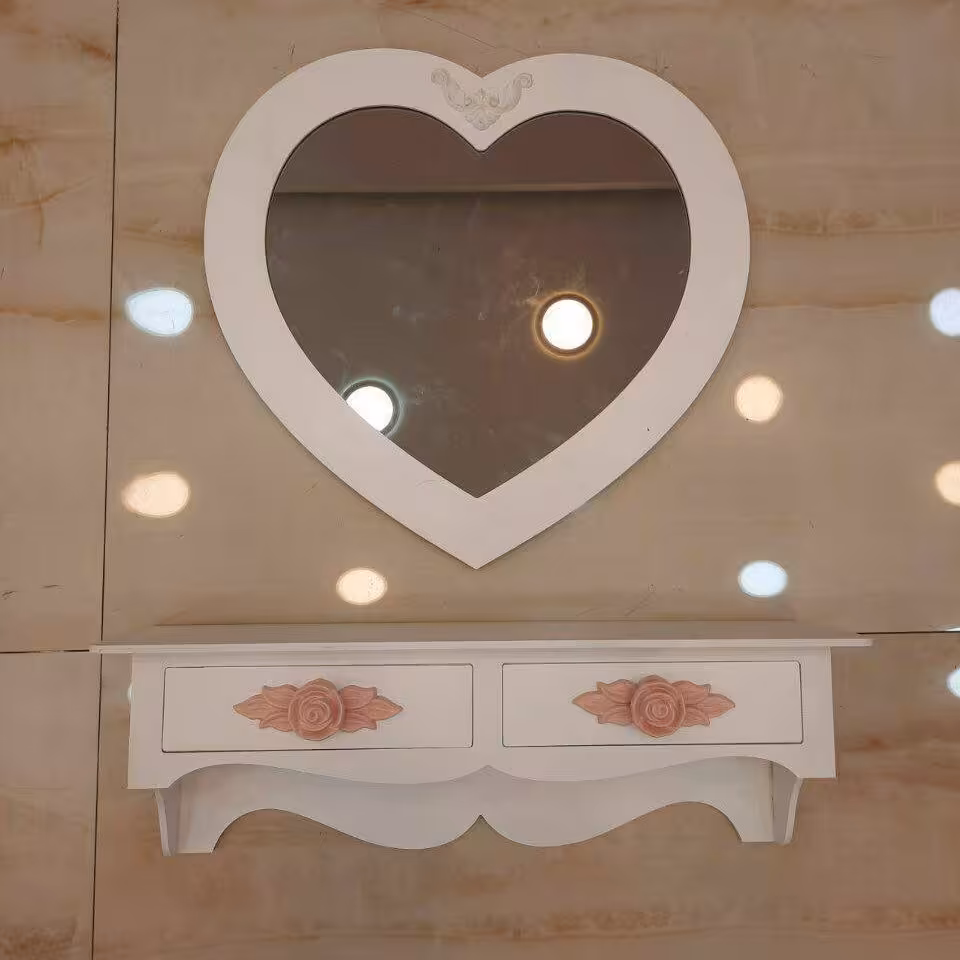 آینه کنسول ام دی اف قلبی هزینه ارسال به عهده مشتری و پس کرایه