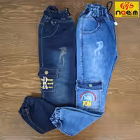 شلوار دمپا کش 6 جیب بچگانه پسرانه و دخترانه 55 تا 100
