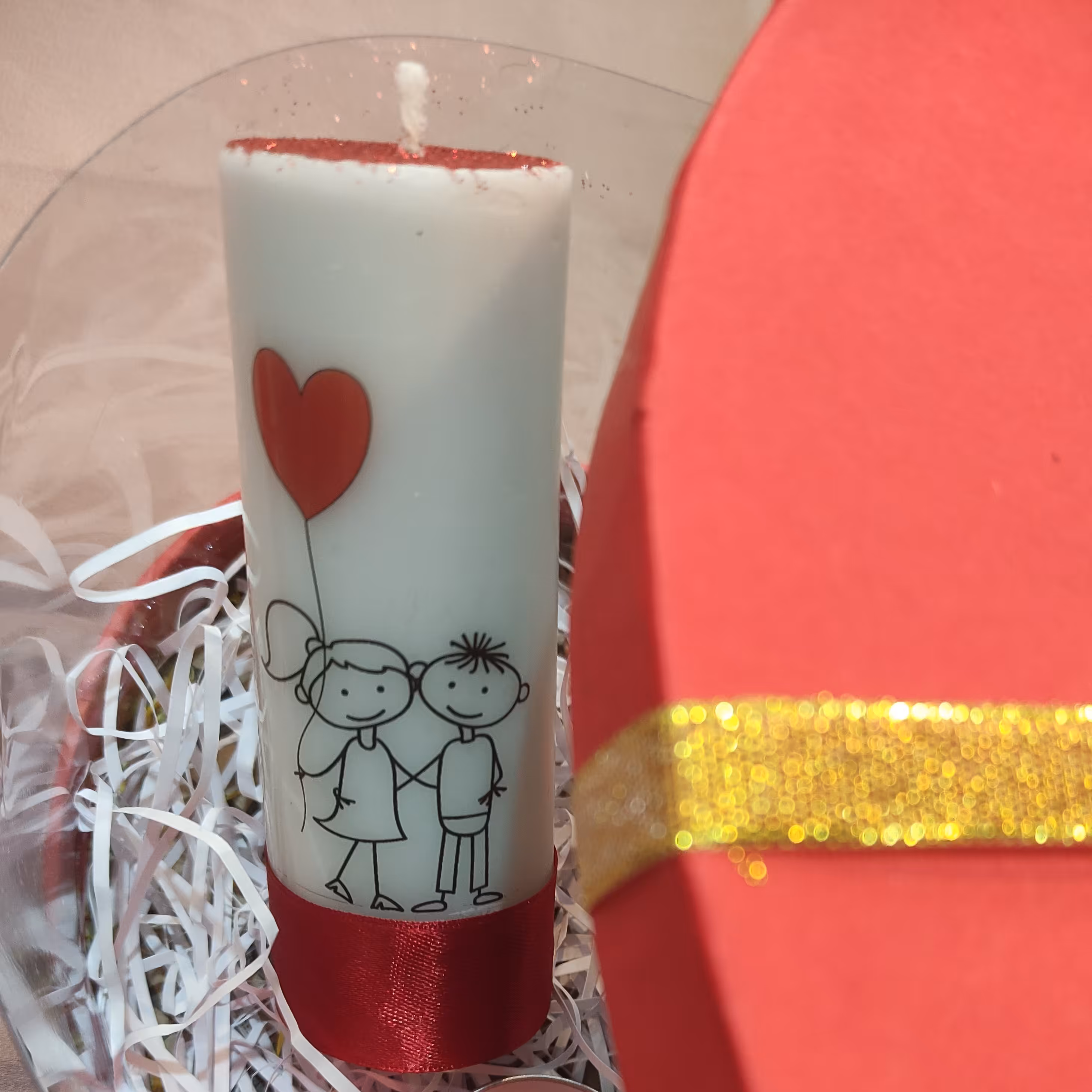 شمع استوانه ای عاشقانه