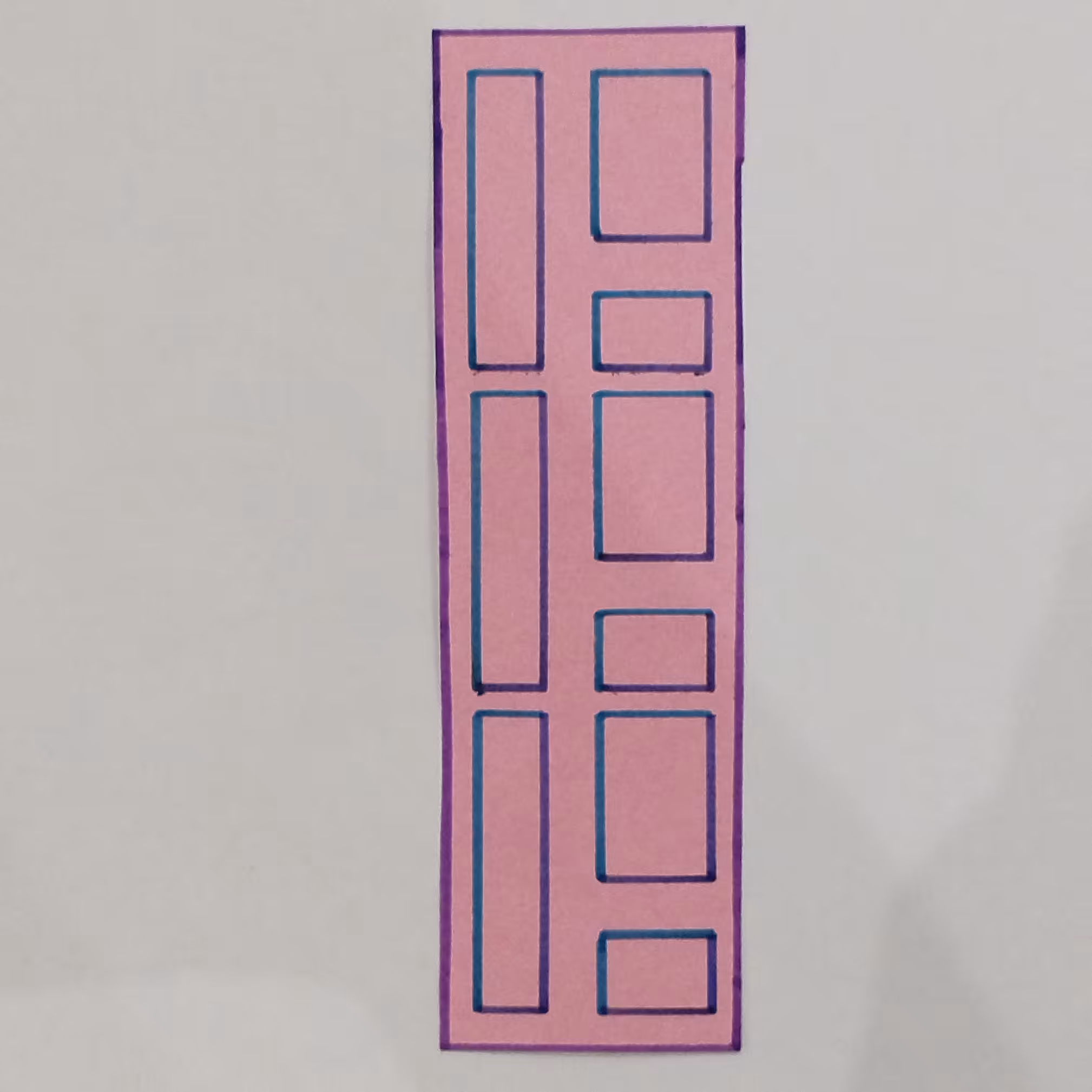 یک عدد بوک مارک نشانگر کاغذی رنگ بنفش و ابی بوکمارک.بوک مارک.نشانگر