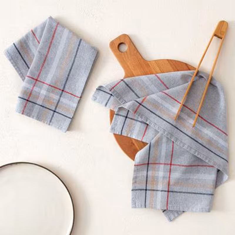 دستمال آشپزخانه مادام کوکو مدل Brigitte بسته 2 عددی رنگ طوسی