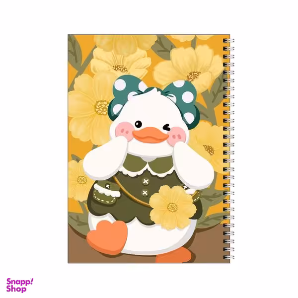 دفتر مشق 80 برگ بامبیلیپ طرح اردک تپل با گل ها کد 8944865