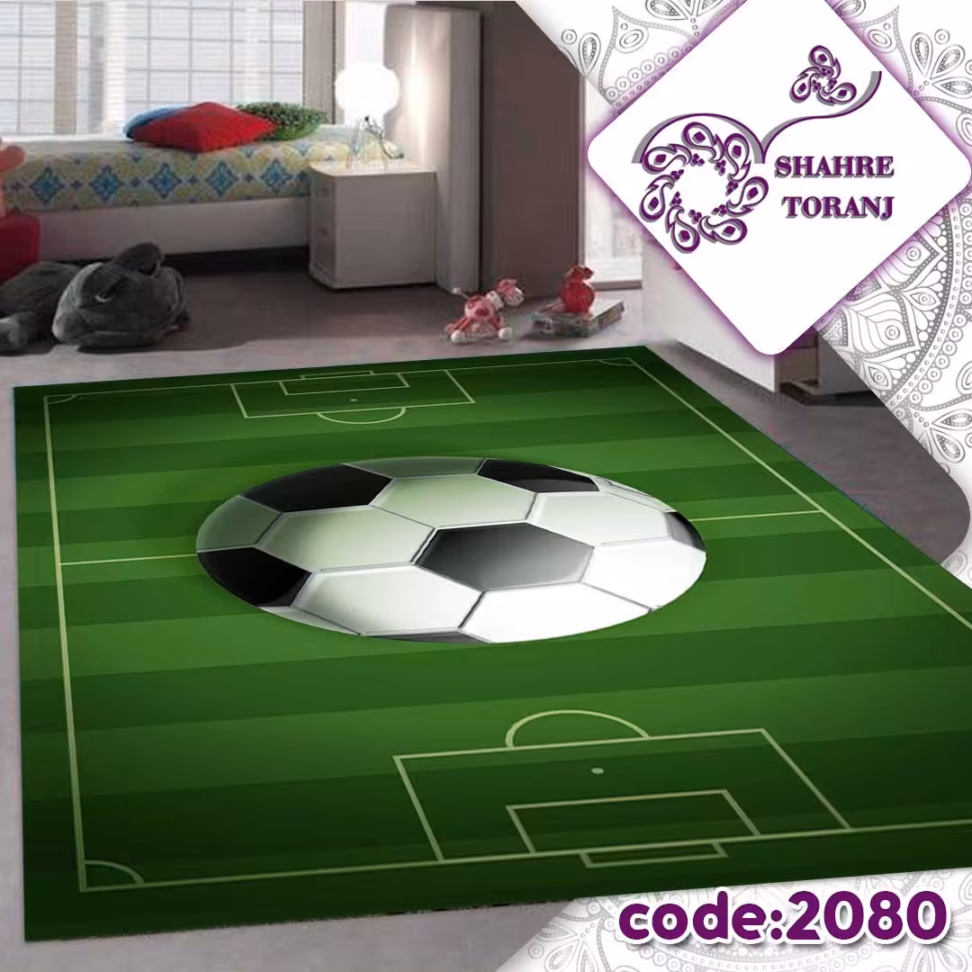 روفرشی کشدار یا کاور فرش طرح فوتبال 4متری کد 2080