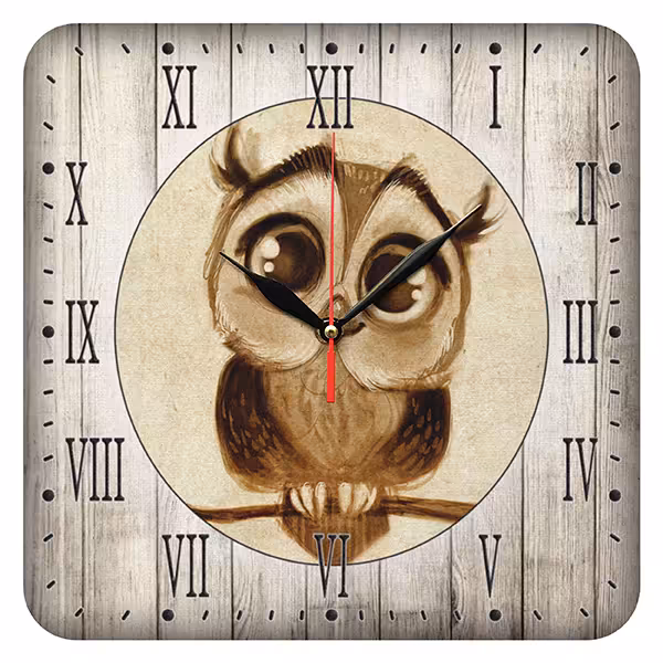 ساعت دیواری مدل 1043 طرح جغد