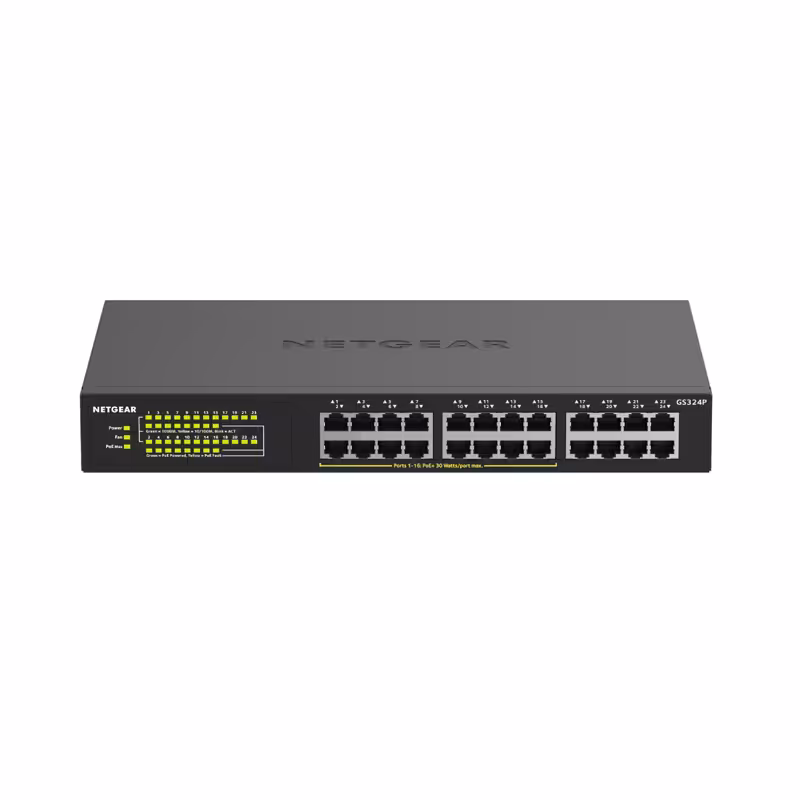 سوئیچ شبکه 24 پورت PoE نت گیر GS324P