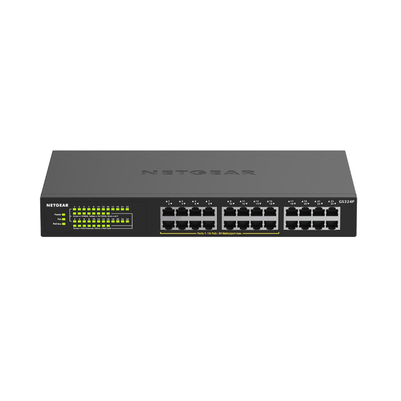 سوئیچ شبکه 24 پورت PoE نت گیر GS324P