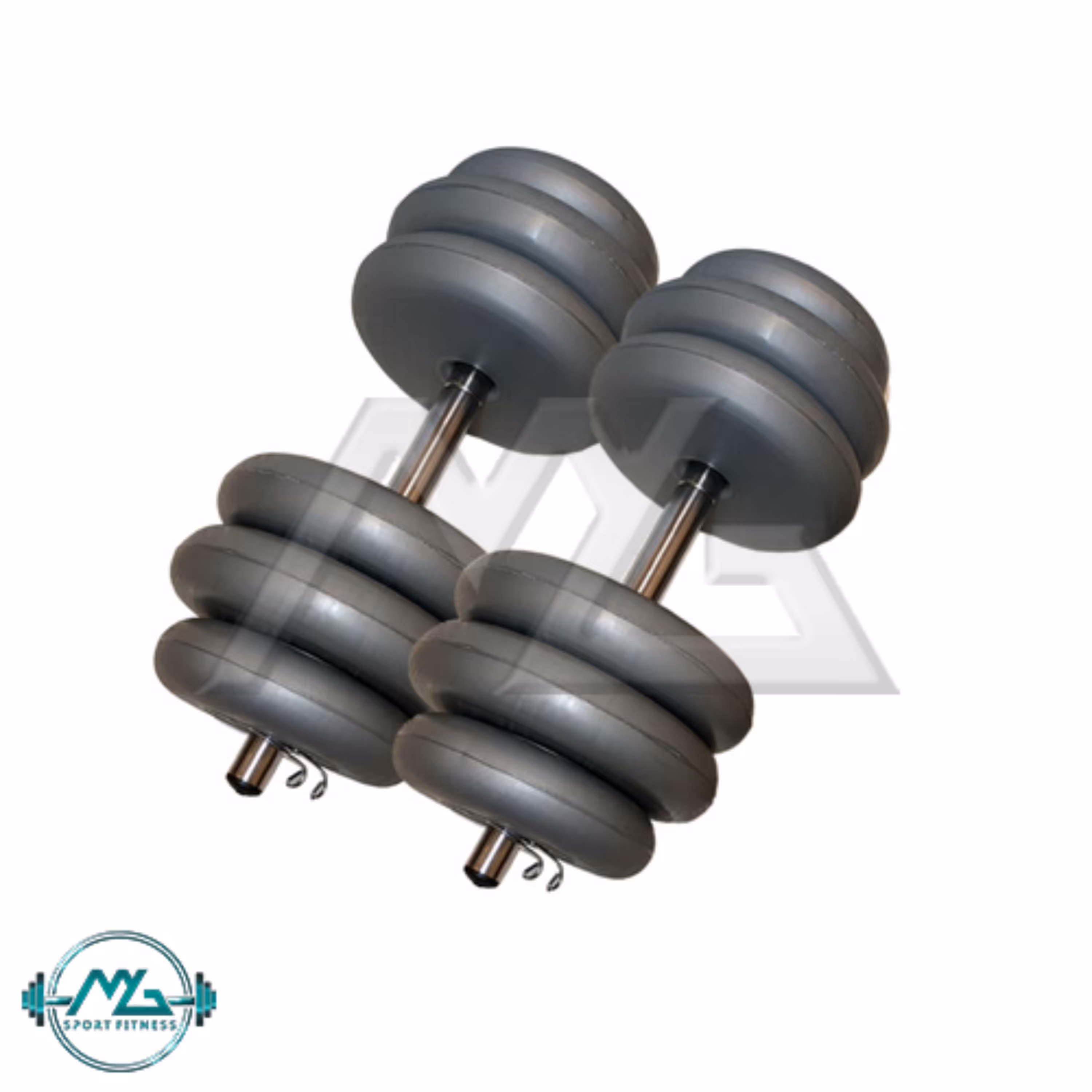 دمبل وزنه پویا مدل PVP09 وزن 9 کیلوگرم بسته 2 عددی ام جی اسپرت فیتنس