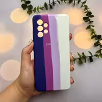 قاب گوشی Galaxy A32 4G سامسونگ سیلیکونی پاک کنی سورا SORA رنگین کمانی کد 58610