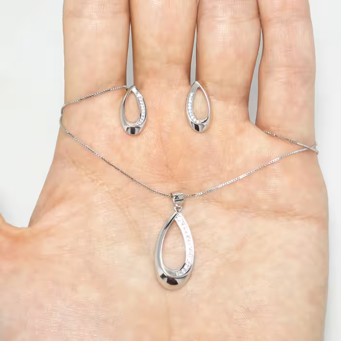 نیمست نقره با روکش طلا سفید کد 1