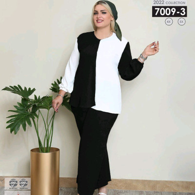 ست بلوز شلوار ابروبادی سایز بزرگ 7009