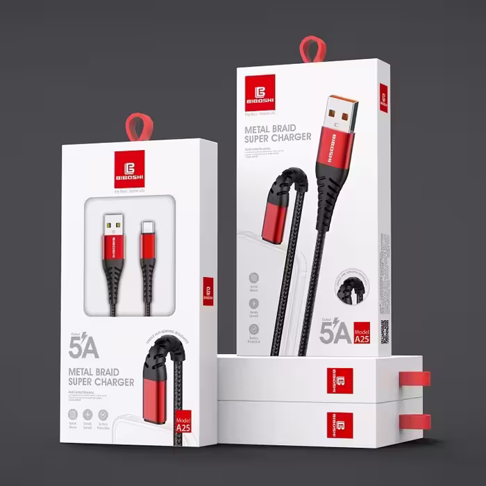 کابل شارژ USB به لایتنینگ بیبوشی مدل Biboshi Lightning To USB Cable A25
