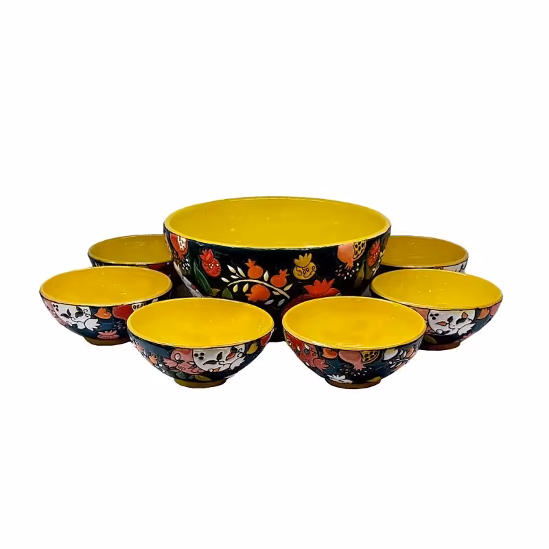 ست انارخوری و آجیل خوری مدل یلدا مجموعه 7 عددی 