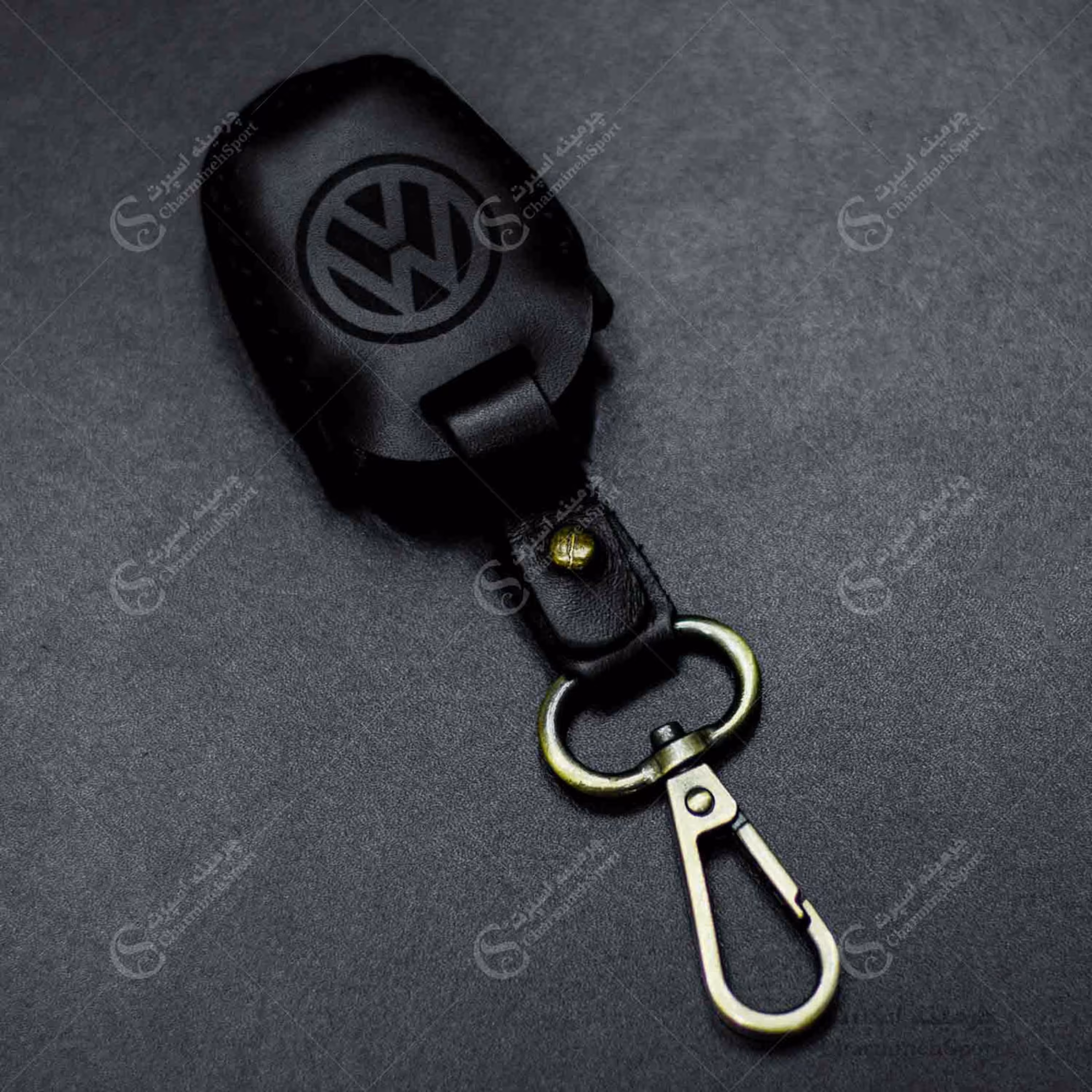 جاسوییچی چرم طبیعی گاوی مشکی مناسب فولکس