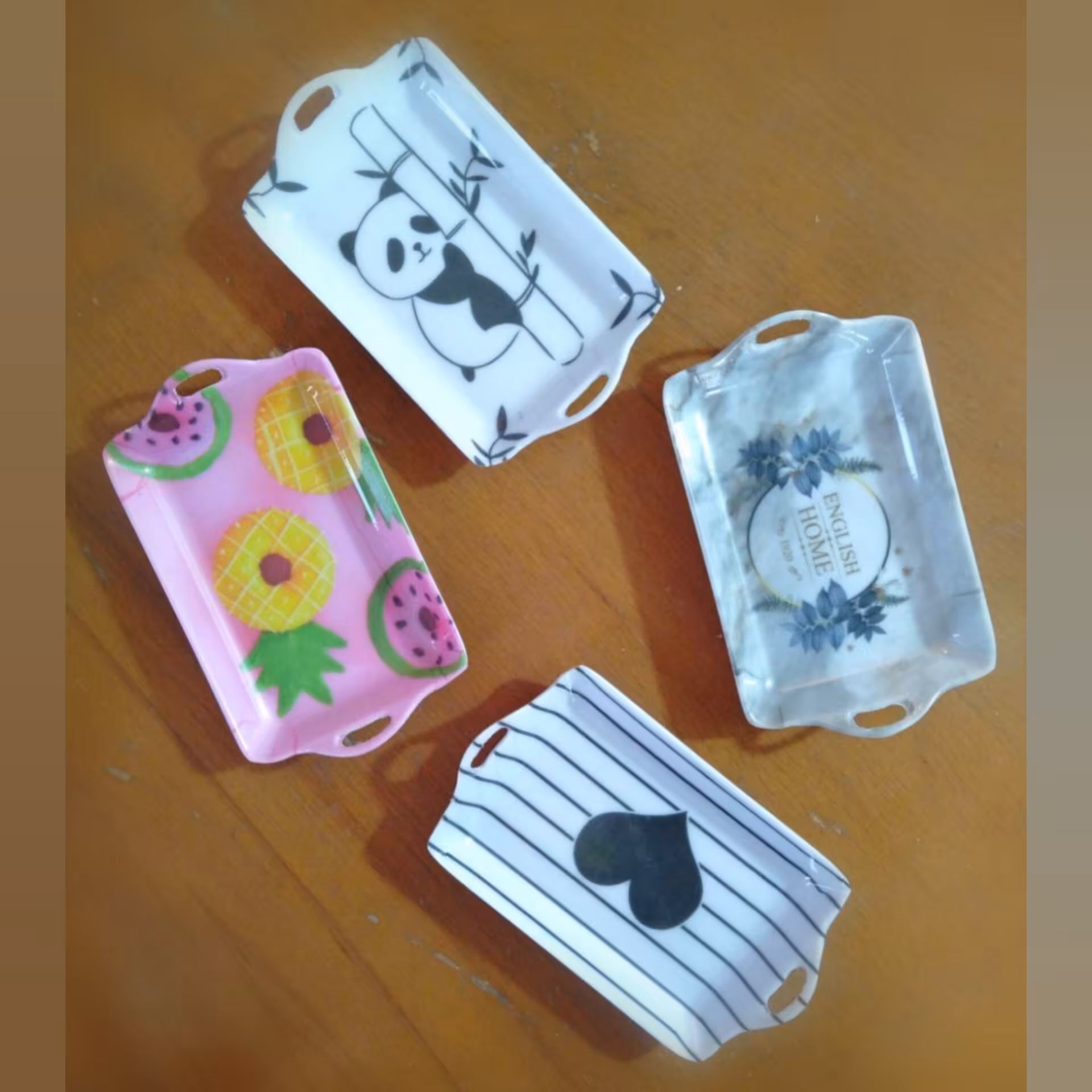 خرما خوری مستطیل ملامین در طرح های فانتزی