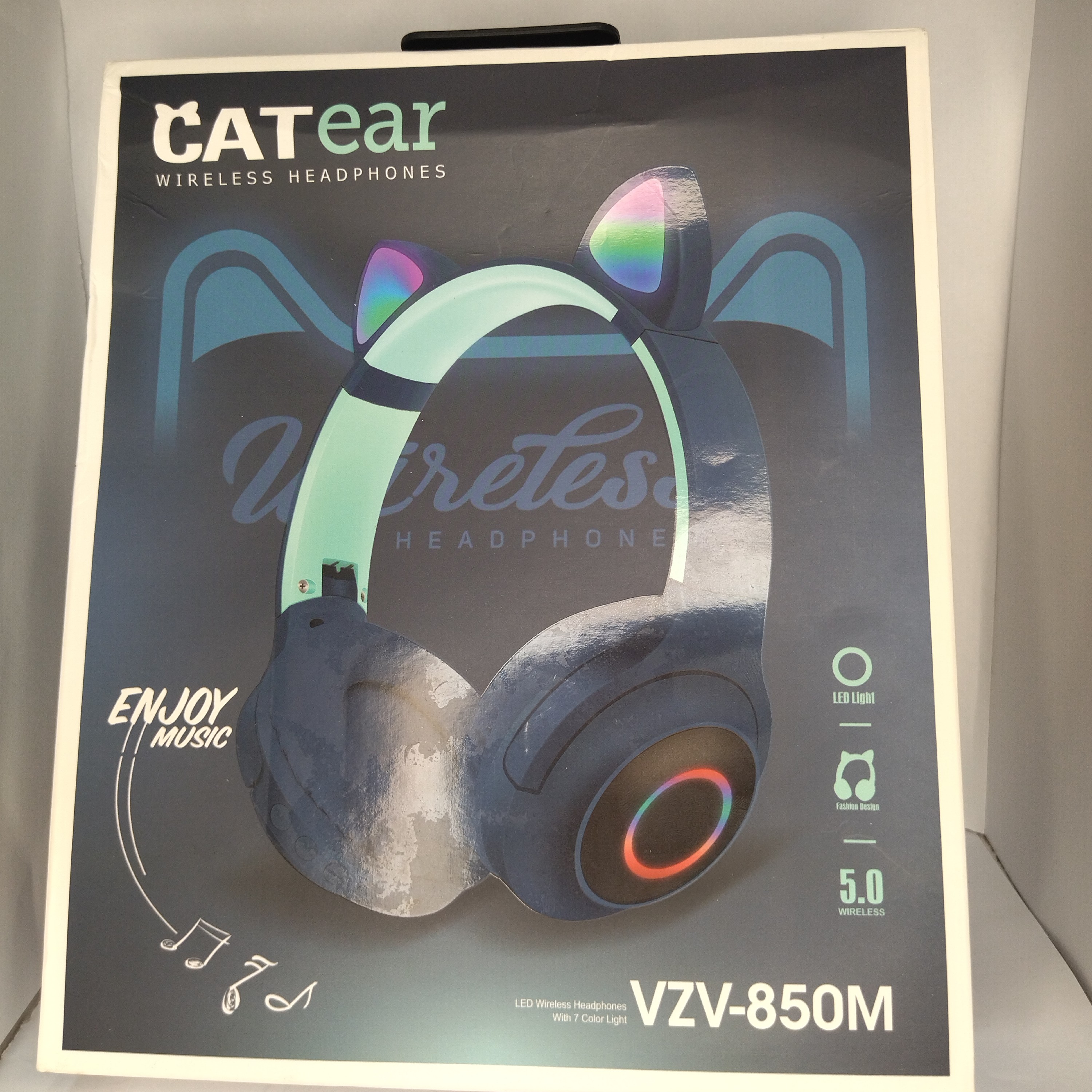 هدفون cat ear با گوش چراغ دار