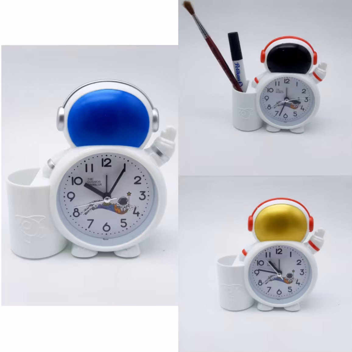 ساعت رومیزی جا قلمی دار مدل فضانورد 