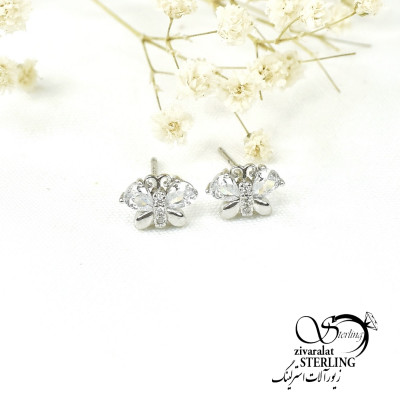 گوشواره میخی نقره کد 6255