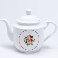  قوری چینی زرین استوانه طرح رزمونت 