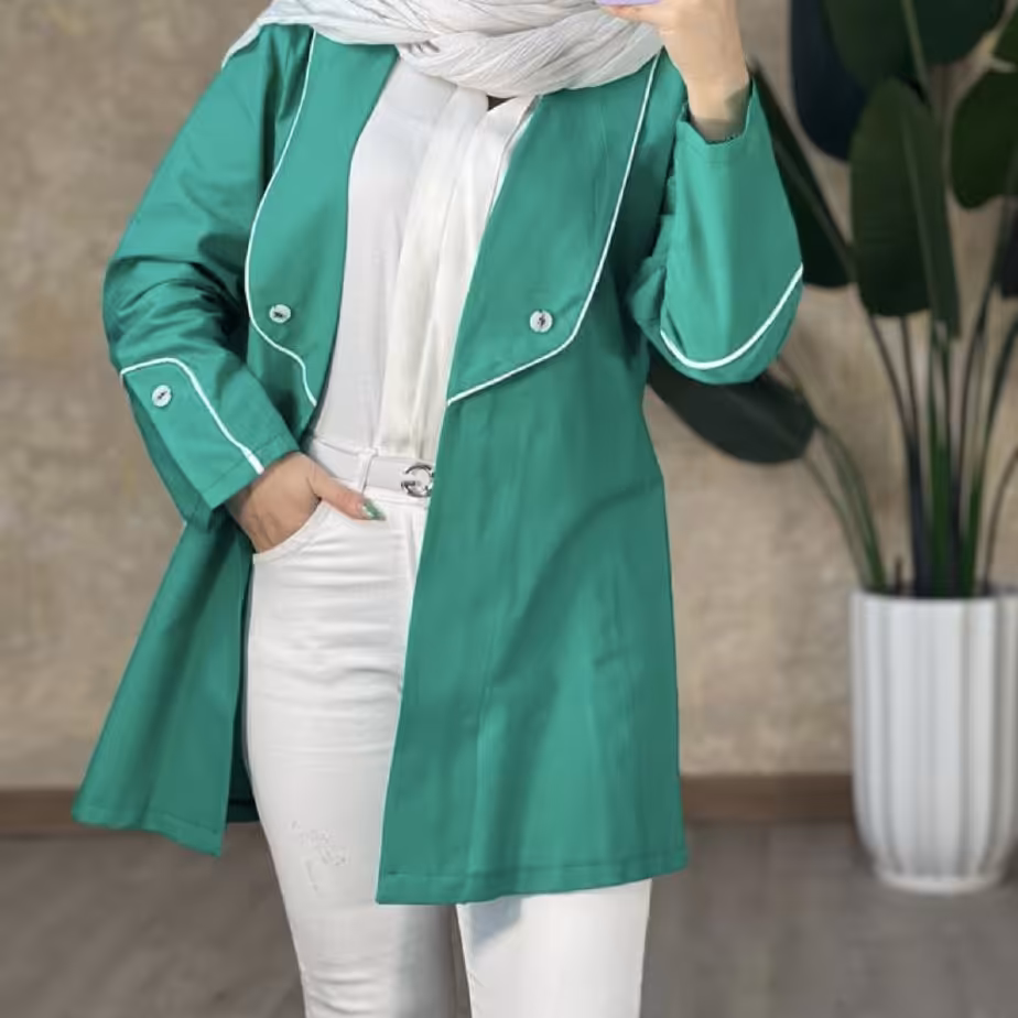 کت مغزی دوزی جنس لنین اعلا فری سایز 36تا44