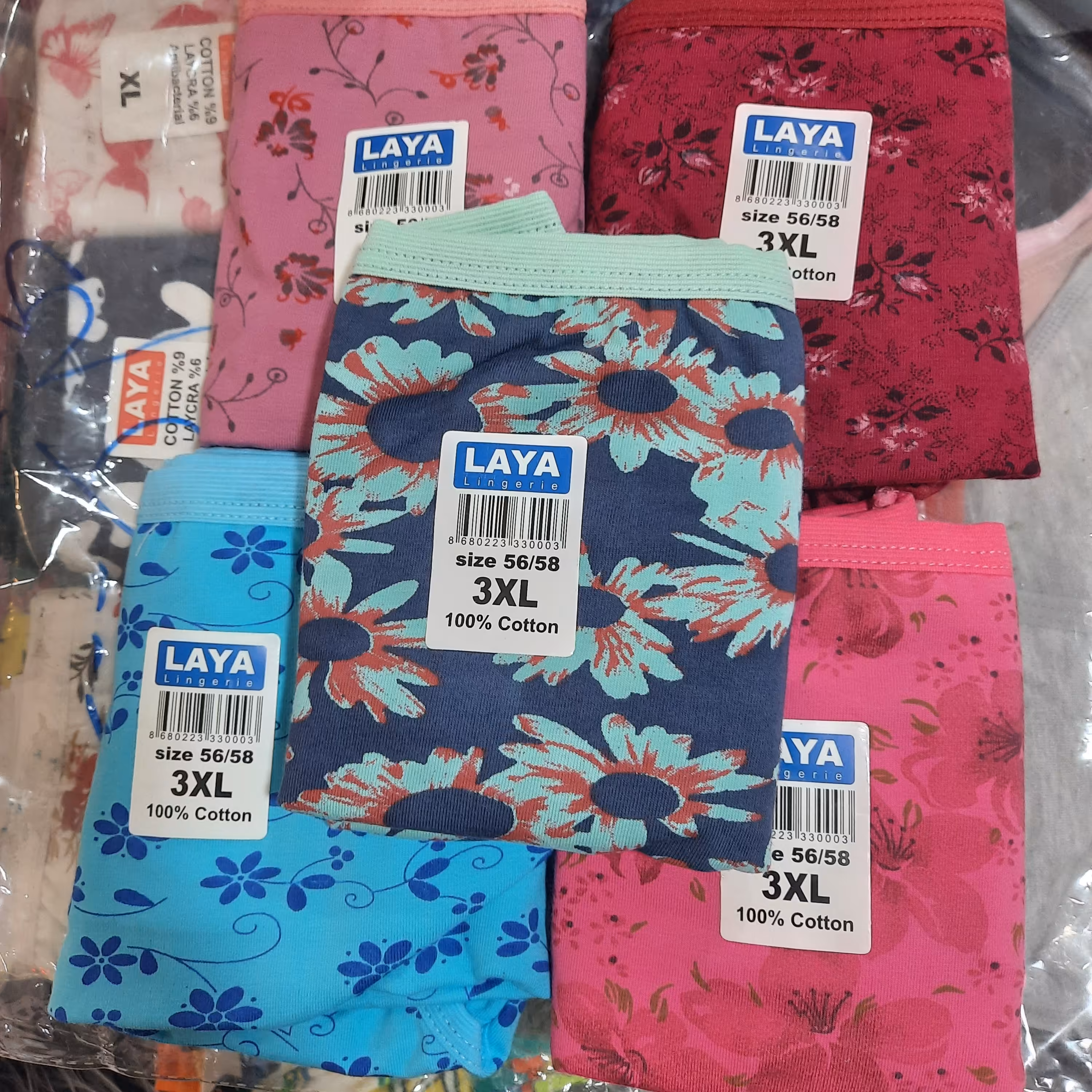 شورت زنانه سایز بزرگ ضد حساسیت ضد باکتری سایز بزرگ 3xl پک دو عددی 