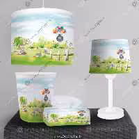 ست آباژور و لوستر و سطل اتاق کودک CS-1191