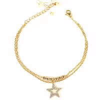 دستبند آویز ستاره طرح طلا برند ژوپینگ کد 10266