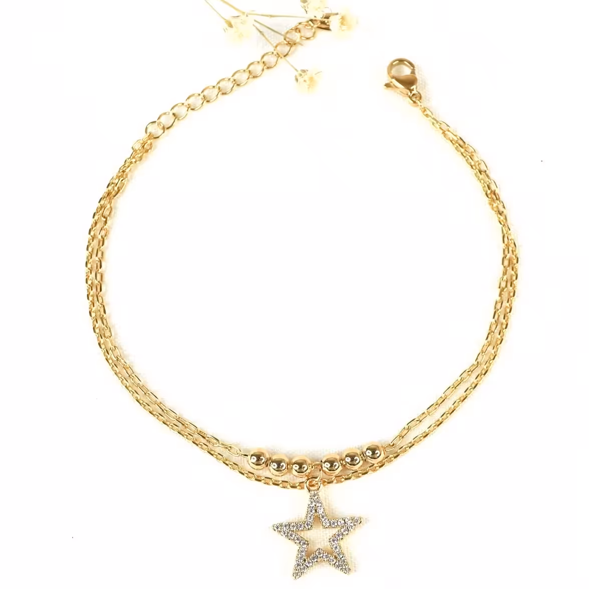 دستبند آویز ستاره طرح طلا برند ژوپینگ کد 10266