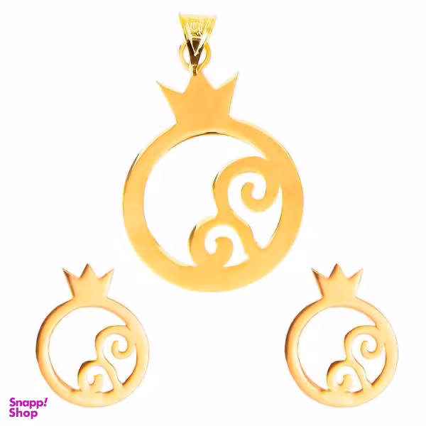 نیم ست طلا 18 عیار اسنو گلد کد 12002