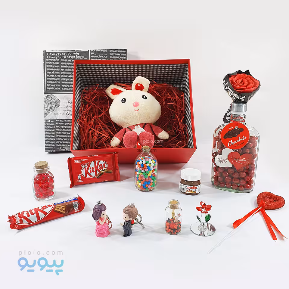 هدیه ولنتاین با عروسک خرگوش گوگولی ارتفاع 28 سانتی متر