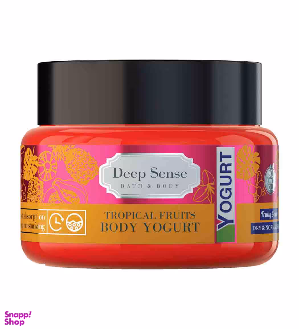 ماست بدن ابرسان دیپ سنس (Deep Sense) میوه ای مناسب پوست خشک و نرمال حجم 250 میلی لیتر