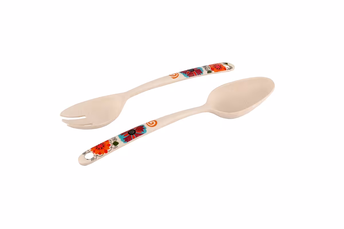 قاشق و چنگال سالادخوری بامبو والرین (VALERIAN) مدل SE4611