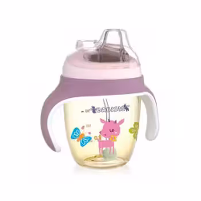 لیوان آبمیوه خوری سوپاپدار صورتی