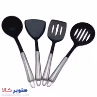 سرویس کفگیر و ملاقه 4 پارچه اف بی ویژن مدل دسته استیل - صنوبرکالا