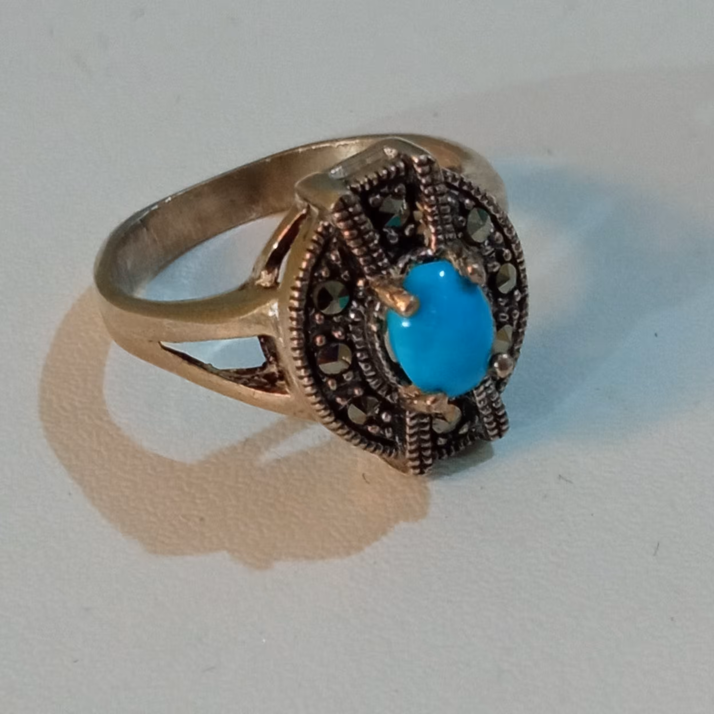 انگشتر فیروزه نیشابور سیاه قلم