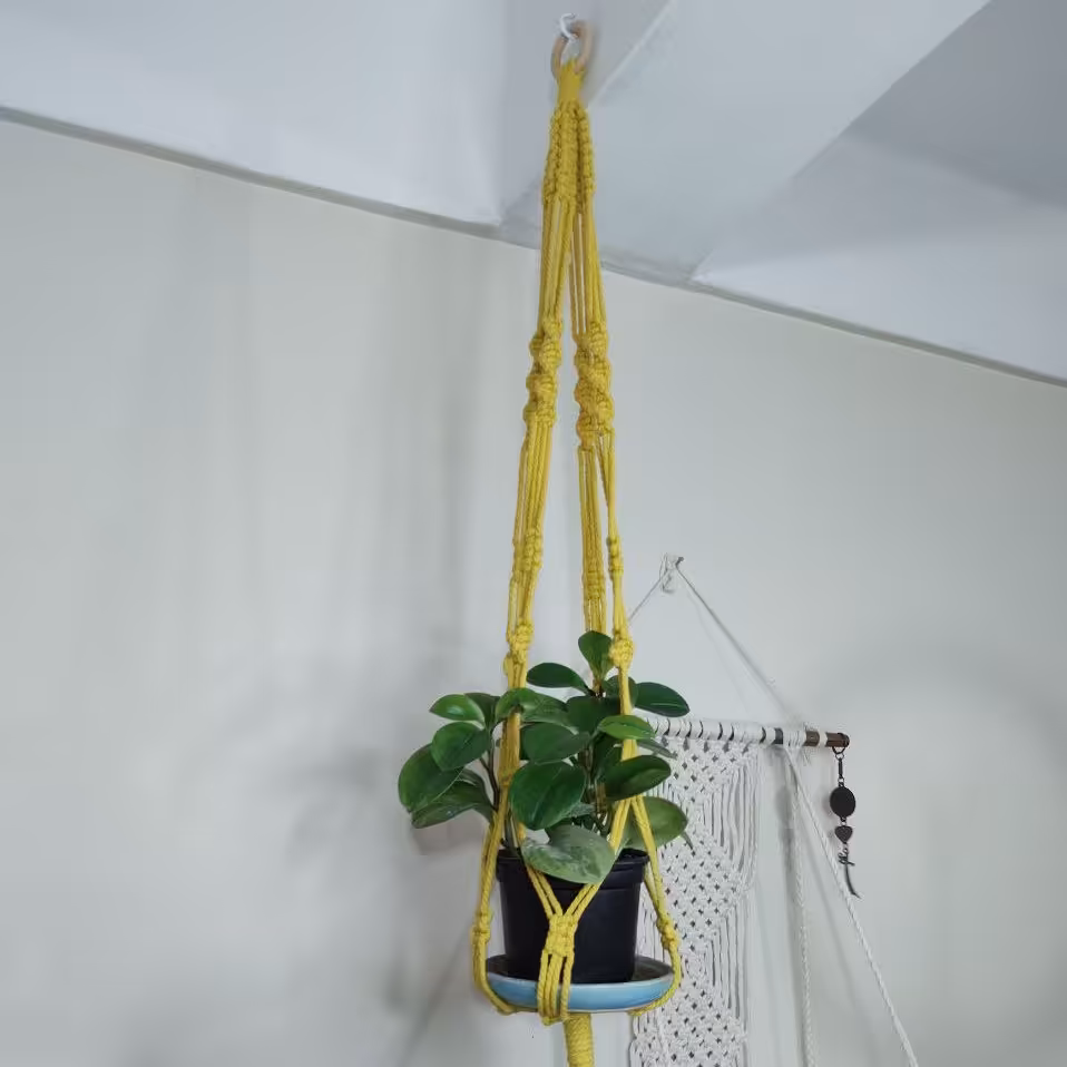 مکرومه جای گلدان