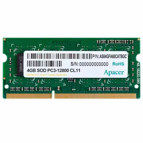 رم لپ تاپ 4 گیگ Apacer DDR3-PC3L-1600-12800 MHZ 1.35V