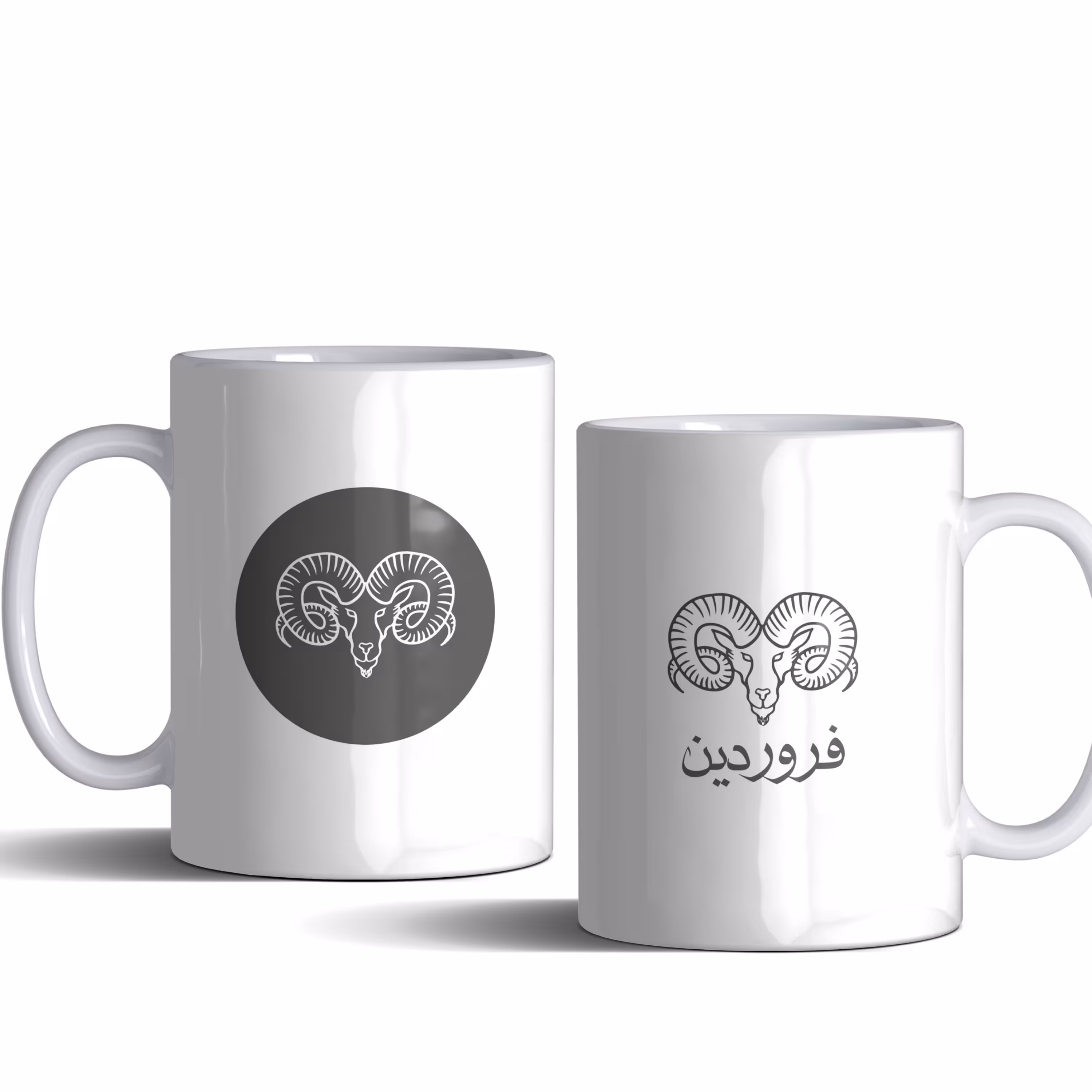 لیوان ماه تولد فروردین با طرح قوچ