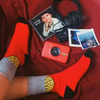 جوراب فرنچ فرایز ساقدار نخ پنبه فری سایز