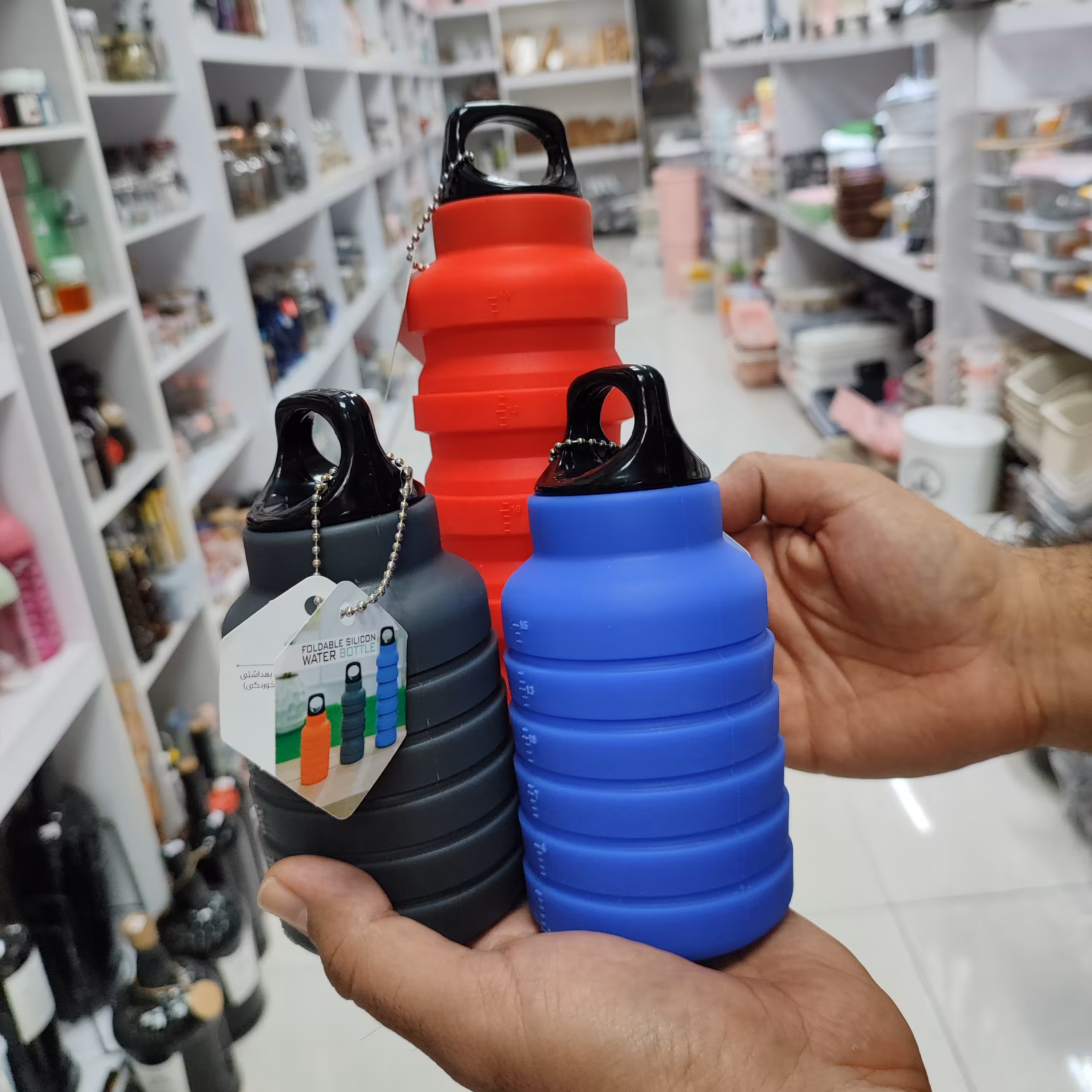 قمقمه تاشوی سیلیکونی