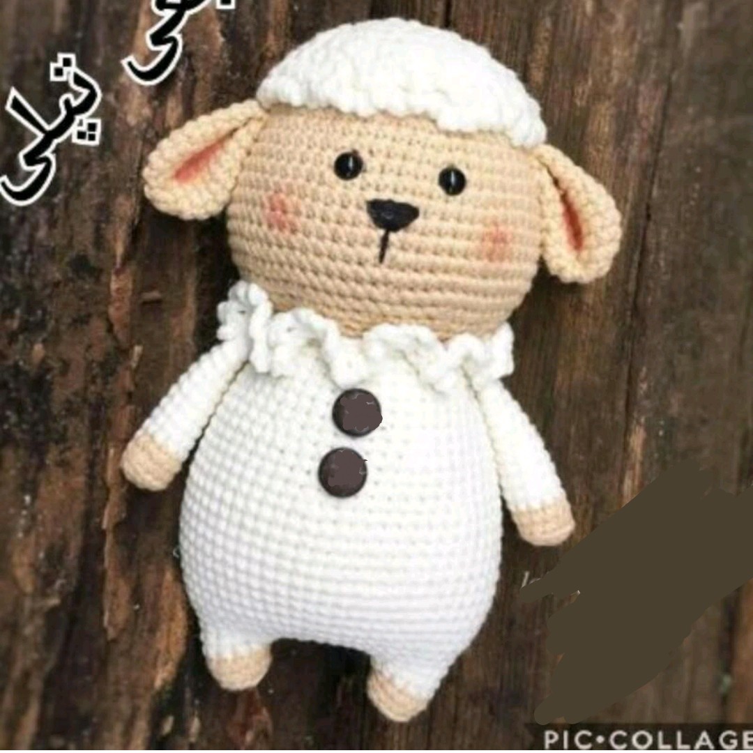 عروسک بافتنی ببعی تپلی 18سانتی بافت بارنگ دلخواه شما