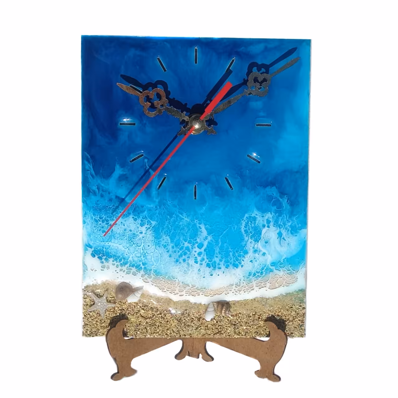 ساعت رومیزی رزینی طرح دریا