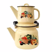 ست کتری و قوری مدل لعابی طرح کدو